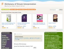 Tablet Screenshot of dictionaryofdreaminterpretation.com